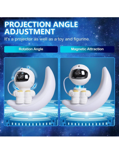 Proyector de Estrellas KANCOKIT Astronauta LED 360 con Control Remoto