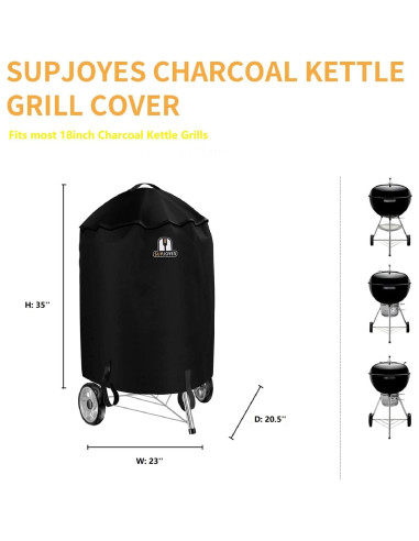 Funda para Parrilla SUPJOYES 22" Impermeable de Alta Resistencia