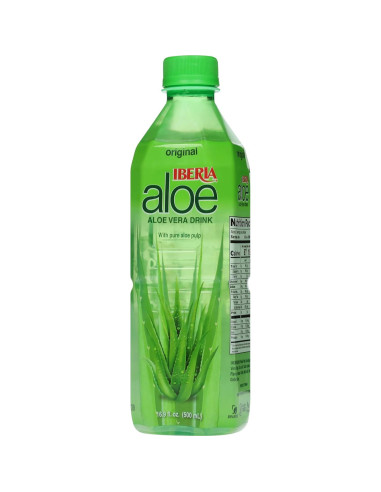Bebida de Jugo de Aloe Vera Iberia Original 500 ml - Paquete de 8