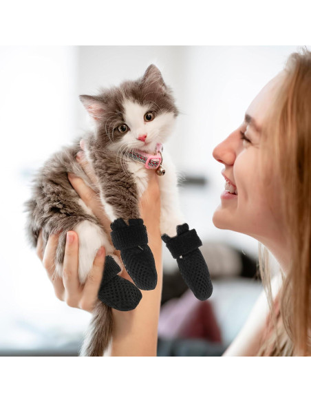 Cubiertas de Uñas para Gatos Ipetboom - 4 Piezas Negros Cubiertas de Uñas para Gatos Ipetboom - 4 Piezas Negros