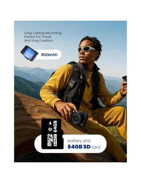Cámara Digital IWOBAC WD08-5K 75MP 5K WiFi Zoom 18X Cámara Digital IWOBAC WD08-5K 75MP 5K WiFi Zoom 18X