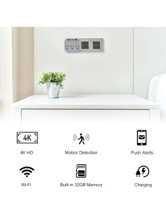 Cámara de Seguridad Interior ULar 4K HD WiFi con Detección de Movimiento 2