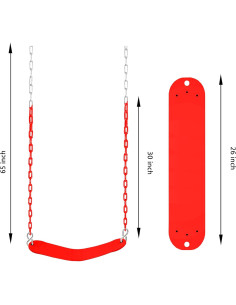 Asiento de Columpio Terapéutico NOSTIFY 68.6x14 cm Rojo 2