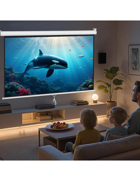 Pantalla de Proyector Retráctil ZENY 72" 4:3 Blanca 7.26 kg Pantalla de Proyector Retráctil ZENY 72" 4:3 Blanca 7.26 kg