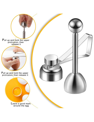 Juego de 14 Piezas de Utensilios para Huevos Patelai - Acero Inoxidable