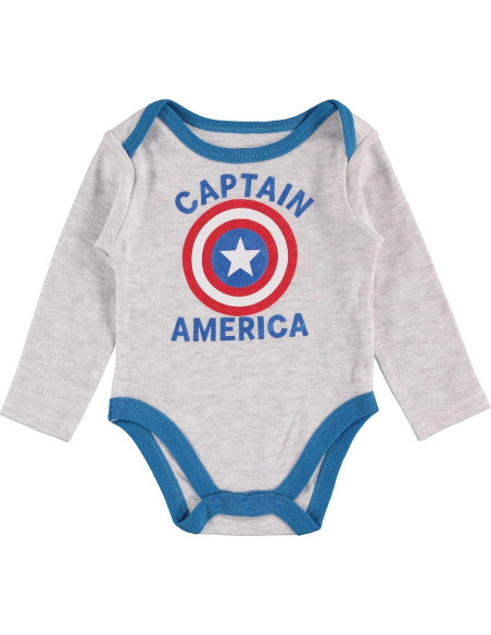 Conjunto de Ropa para Bebés Capitán América Marvel 3 Piezas Conjunto de Ropa para Bebés Capitán América Marvel 3 Piezas
