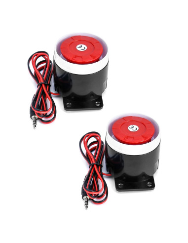 Zumbador Electrónico QWORK 12V - 2 Piezas con Conector 3.18mm