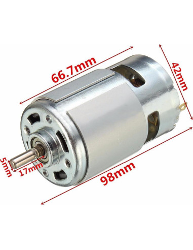 Motor DC 775 24V 7000RPM con Rodamientos de Bolas Qianson