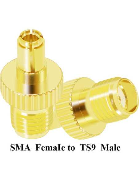 Adaptador Coaxial SMA Hembra a TS9 Macho CNARIO 2PCS Adaptador Coaxial SMA Hembra a TS9 Macho CNARIO 2PCS