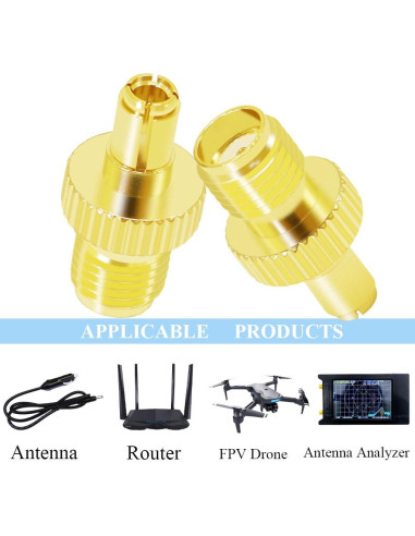 Adaptador Coaxial SMA Hembra a TS9 Macho CNARIO 2PCS