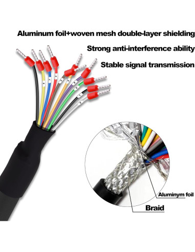 Cable de Extensión DB9 Macho a Cable Desnudo 1m HUAXU