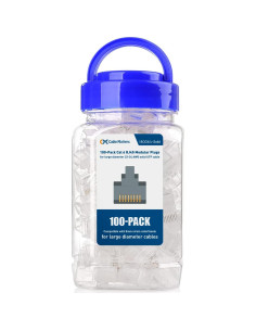 Conectores RJ45 Cat 6 Cable Matters 100-Pack para Cables Gruesos 2