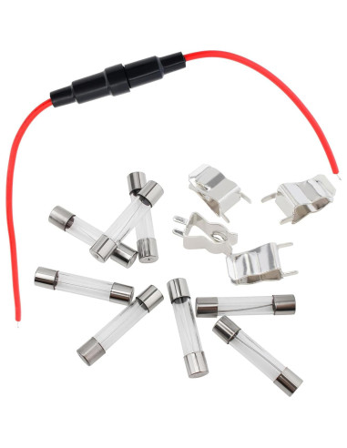 Kit de Fusibles de Vidrio 6x30mm DiGiYes 100pcs 250V 0.5A-30A