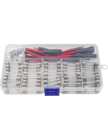 Kit de Fusibles de Vidrio 6x30mm DiGiYes 100pcs 250V 0.5A-30A