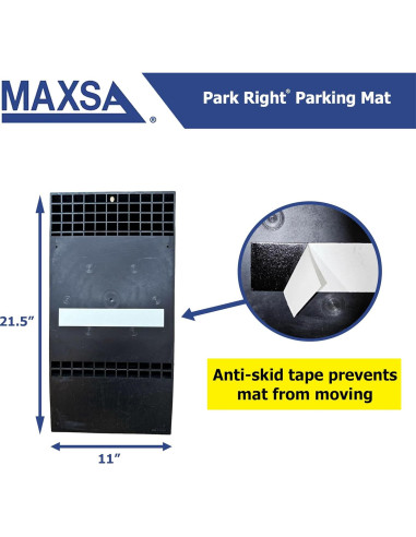 Alfombrilla de Estacionamiento Maxsa Park Right 2 Piezas Negra