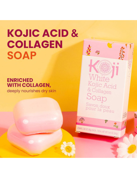 Jabón Aclarador Koji White con Ácido Kójico y Colágeno 160g Jabón Aclarador Koji White con Ácido Kójico y Colágeno 160g