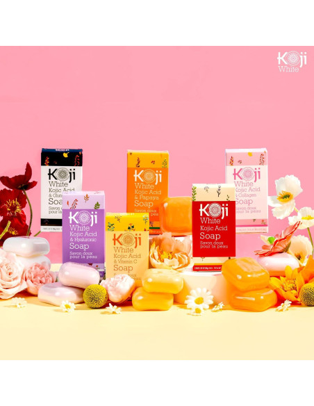Jabón Aclarador Koji White con Ácido Kójico y Colágeno 160g Jabón Aclarador Koji White con Ácido Kójico y Colágeno 160g