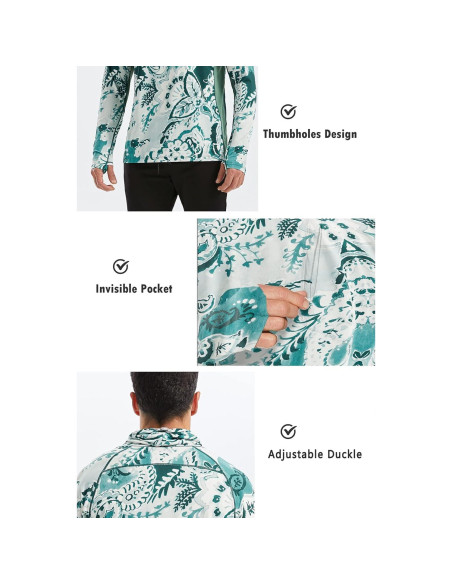 Camisa con Capucha Solar UPF 50+ para Hombre PIQIDIG 3XL Verde Camisa con Capucha Solar UPF 50+ para Hombre PIQIDIG 3XL Verde