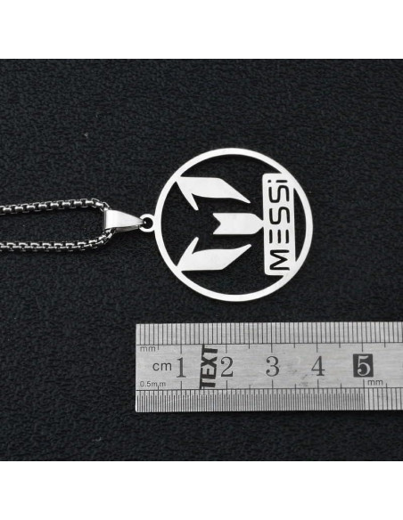 Collar de Acero Inoxidable Lionel Messi para Hombres Collar de Acero Inoxidable Lionel Messi para Hombres
