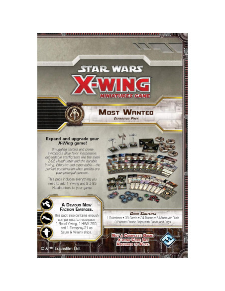 Juego de Miniaturas Star Wars X-Wing Expansión Más Buscado - Atomic Mass Games Juego de Miniaturas Star Wars X-Wing Expansión Más Buscado - Atomic Mass Games
