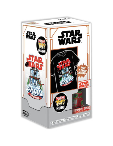 Camiseta Extra Grande Funko Star Wars R2D2 + Minifigura