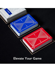 Set de Cartas de Póker SLOWPLAY 100% Plástico Jumbo 2 Barajas 2