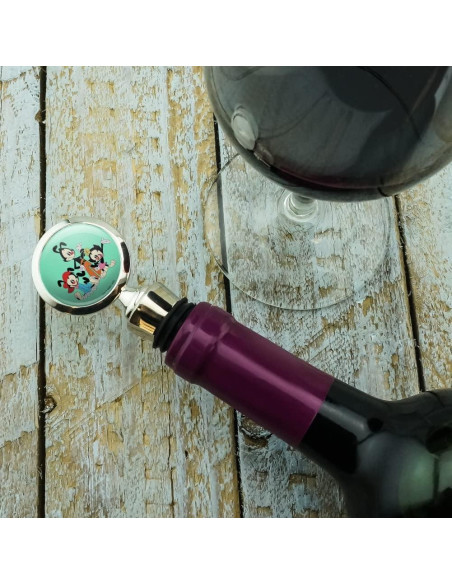 Tapón de Botella de Vino Animaniacs - Metal Cromado y Goma Tapón de Botella de Vino Animaniacs - Metal Cromado y Goma