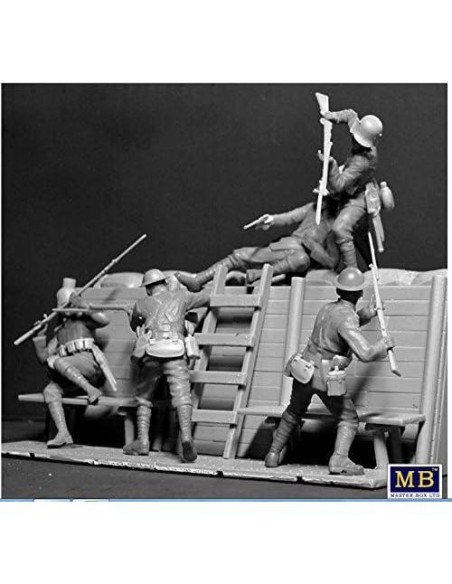 Kit de Modelo Militar Master Box 1/35 Infanteros WWI Kit de Modelo Militar Master Box 1/35 Infanteros WWI