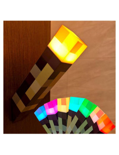 Luz de antorcha LED Wioilyoy 28x5.6cm 7 colores USB