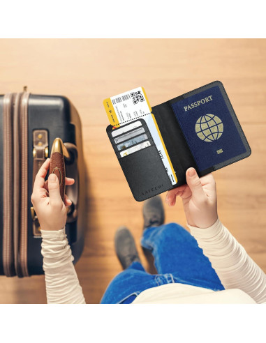 Funda de Pasaporte Satechi con Encuentra Mi y RFID - Negro