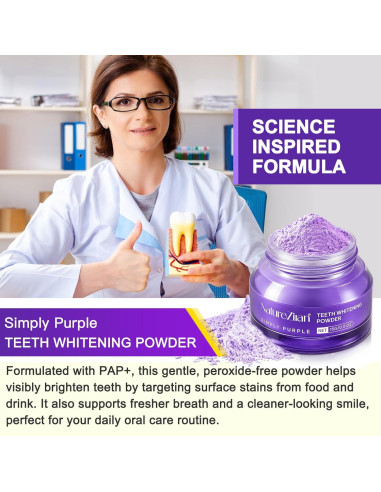 Polvo Blanqueador Dental BHMSHY 28g - Sin Sensibilidad