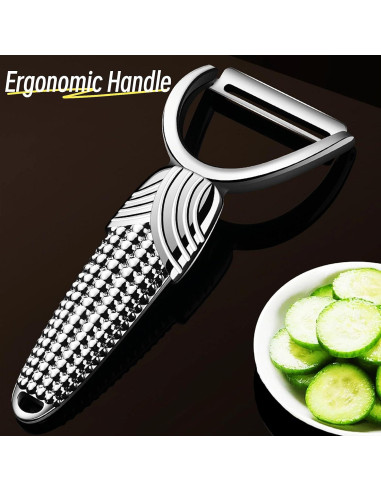 Pelador de Verduras MAXJOY Ergonómico de Acero Inoxidable 15.7cm