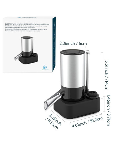 Aerador de Vino Eléctrico KITCHENDAO con Bomba de Conservación