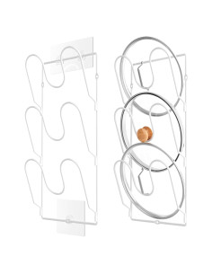 Organizador de tapas de olla PanPanPal 6 niveles blanco
