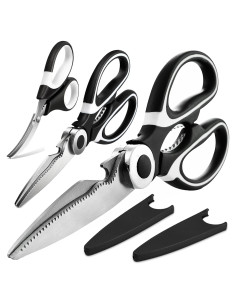 Tijeras de Cocina OMDAR 3 Paquete Acero Inoxidable 21.1 cm