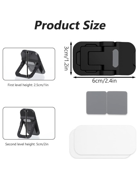 Soporte Plegable para Teclado XLIUAX - Elevador Ergonómico Negro Soporte Plegable para Teclado XLIUAX - Elevador Ergonómico Negro