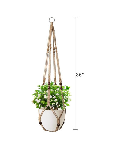 Soporte de Planta Colgante MDKFKDK 88.9 cm Yute Marrón