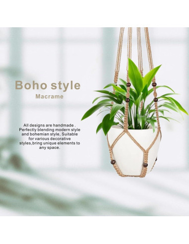 Soporte de Planta Colgante MDKFKDK 88.9 cm Yute Marrón