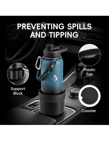 Expansor de Soporte para Tazas de Coche RAYMYLO Negro Ajustable
