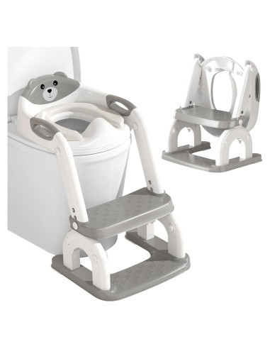 Asiento de Entrenamiento para Baño DEEKI 2 en 1 Gris