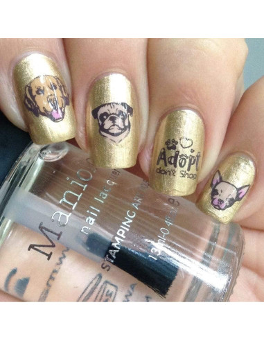 Placa de Estampado de Uñas Maniology Puppy Love 6.1x11.9cm