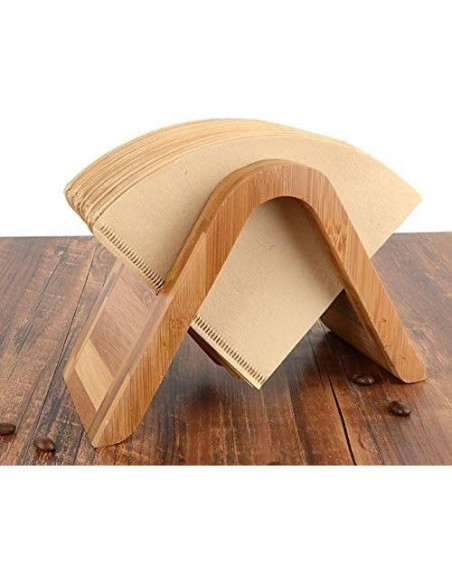 Soporte de Filtro de Café de Bambú - Organizador para 4 Filtros Soporte de Filtro de Café de Bambú - Organizador para 4 Filtros