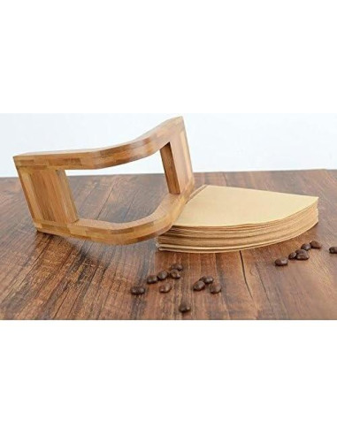 Soporte de Filtro de Café de Bambú - Organizador para 4 Filtros
