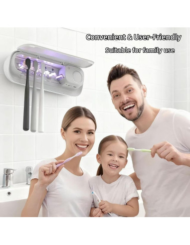 Soporte de Cepillos de Dientes UV GCZGCZ con Secado Rápido