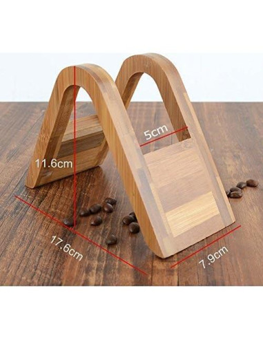 Soporte de Filtro de Café de Bambú - Organizador para 4 Filtros