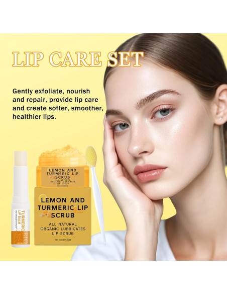 Juego Exfoliante de Labios MrCuvaryas - Limón y Cúrcuma 3 Piezas Juego Exfoliante de Labios MrCuvaryas - Limón y Cúrcuma 3 Piezas