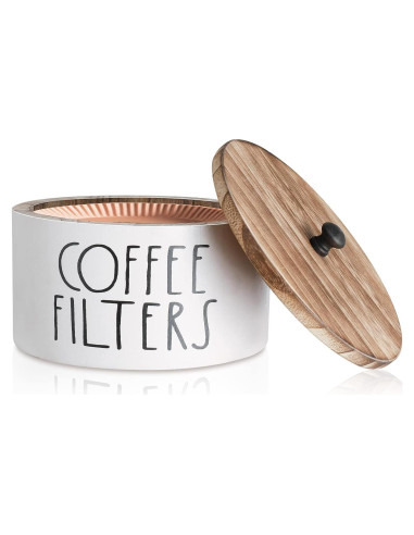 Soporte de Filtro de Café de Madera MINCORD Blanco 8.9cm