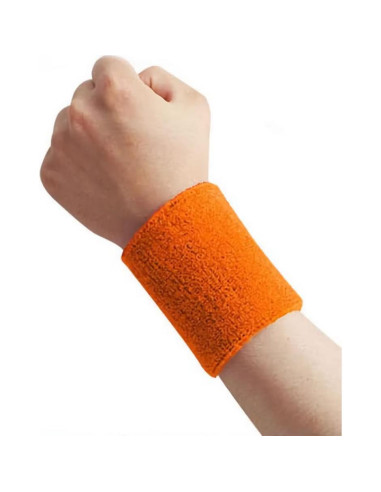 Muñequera Deportiva Nasogod Naranja 8cm x 8cm - 1 Par