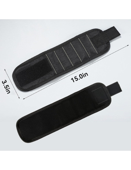 Pulsera Magnética FUPUAII para Herramientas, 15 Imánes, Ajustable Pulsera Magnética FUPUAII para Herramientas, 15 Imánes, Ajustable