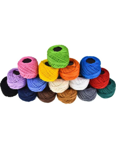 Juego de Hilo de Bordado EXCEART 16 Rollos Algodón Colores